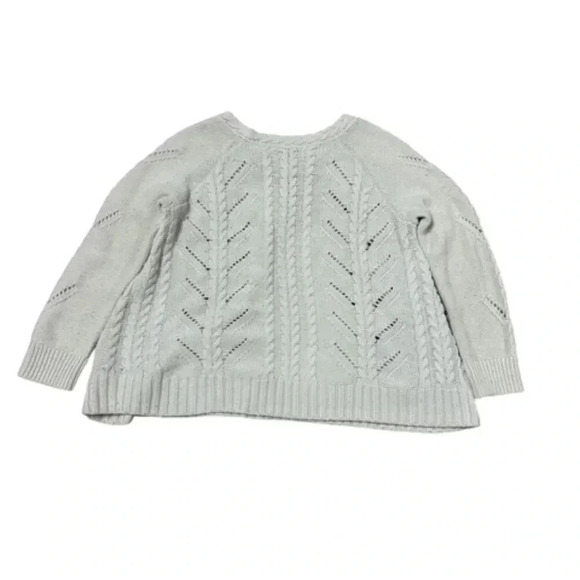 Knitted & Knotted Ribboned Cables Sweater Medium Cable Knit Ribbon Anthropologie - Picture 3 of 11
